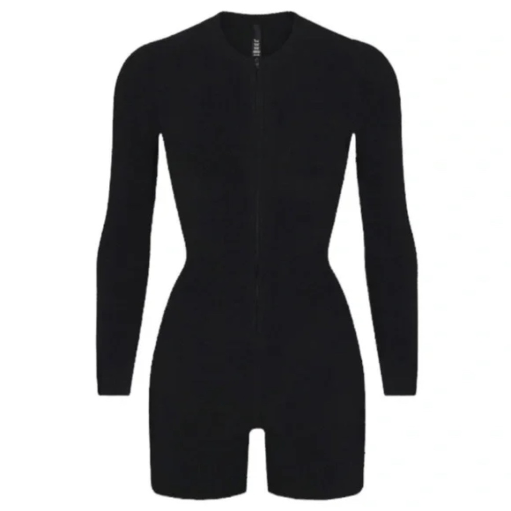 Skims Light Cozy Onesie in Onyx, Large